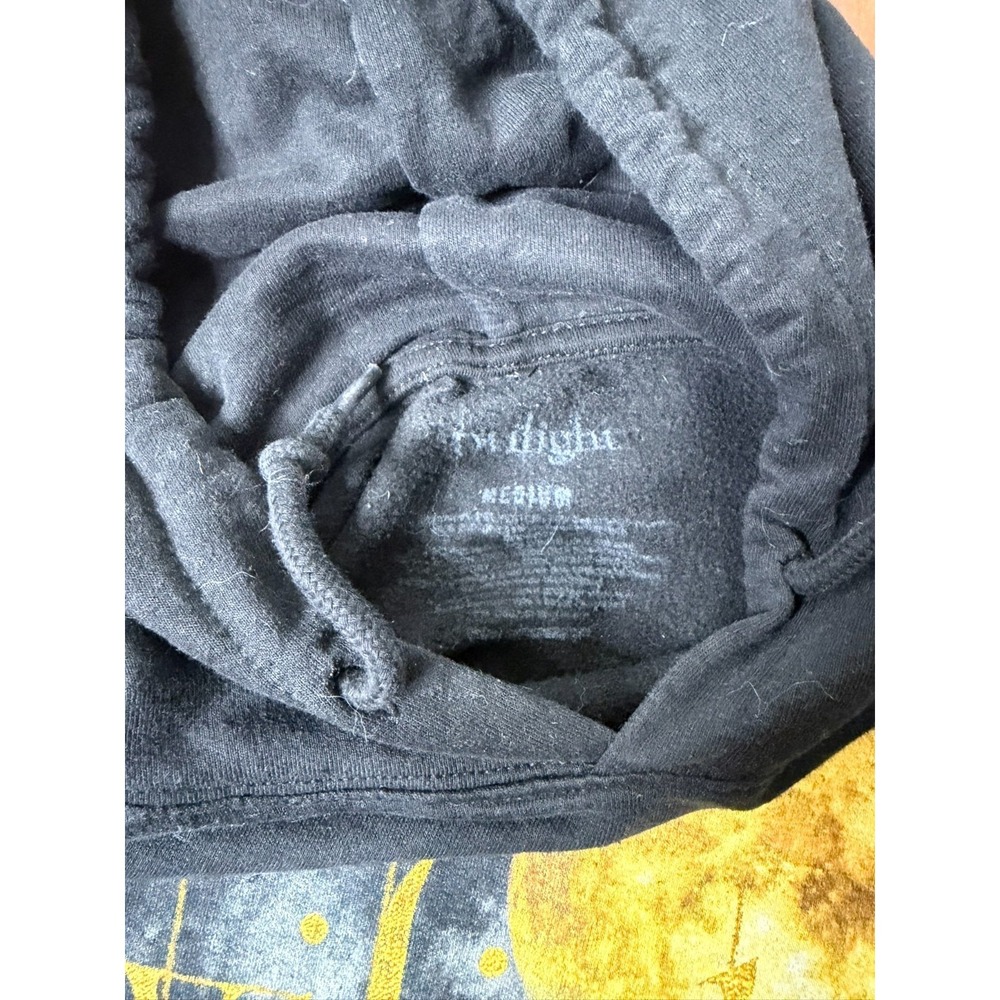 Twilight Saga Unisex SZ M Hoodie Black Double Sided Graphic Cullen Edward Y2K - Picture 3 of 8